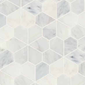 Oriental White Mosaic 9 - marble tile